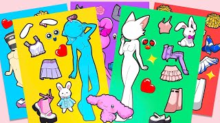 Sprunki x Brainrot | 🌸 Tutorial 🌸 WENDA X SKY Gacha Book | DIY PAPER STICKER