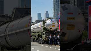 ICBM Missile Rolls Through City Streets | Military Parade Power in 4K #Shorts