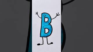 B Alphabet 🅱️ Easy Drawing #bforball #alphabet #myglitterart #drawing #shortvideo #art #viral