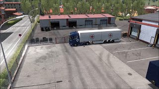 protective gloves 운송, Game Play Euro Truck Simulator 2 (Austria-Italy), 의료지원 물품 운송.