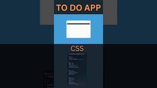 To Do App using HTML CSS JS #code #viral #todoapp #codinglife #mobilecoder #short #coderlife