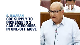 COE supply to increase in 2 car categories in one-off move | In Parliament