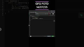 Cutting Binary String | GFG POTD | 14/07/2025 #coding #gfg #potd #java