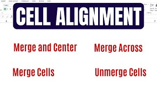Shortcut to merge cells in excel - Cell Alignment in Excel