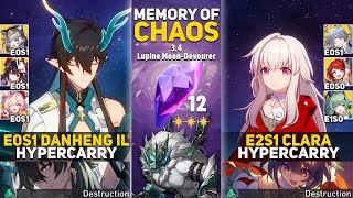 E0S1 Dan Heng IL Hypercarry & E2S1 Clara Hypercarry | MOC 12 | Honkai: Star Rail 3.4