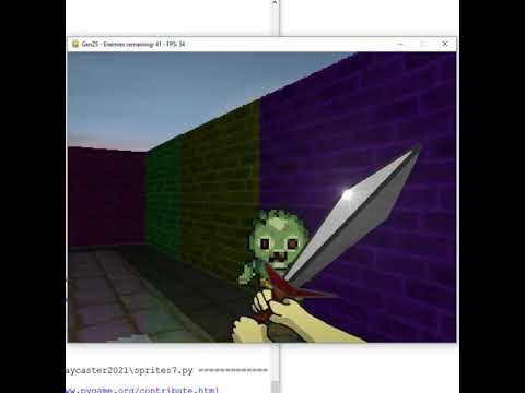 #Shorts Raycaster game with sprites in Pygame - Python