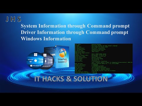System information through CMD | Driver information |  user account detail | Using CMD | Tutorial #3