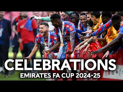 🏆 FULL CELEBRATIONS! | Trophy Lift & Full-Time Scenes | Crystal Palace | Emirates FA Cup 2024-25