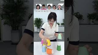叠纸杯挑战，哈哈 #办公室游戏 #真会玩系列