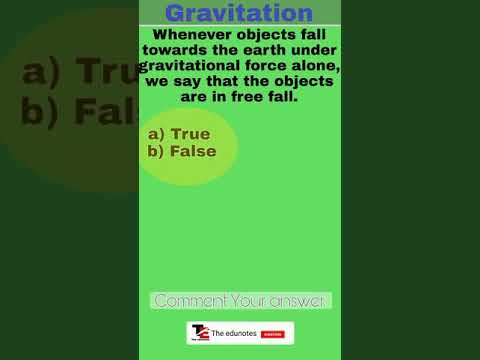 Physics Class 9 | Gravitation True/False | #class9physics #class9mcq