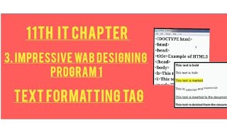 Text formatting tags_coding