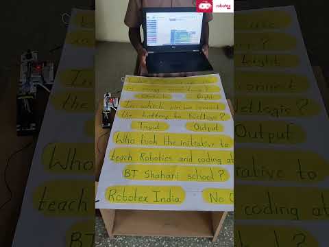 Robotic Q&A Project. Students create a project using a sensor to detect the right answer.