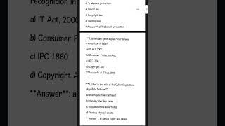 #cybersecurity #cyberlaw and ethics #viral #importantquestions #mcqs #semester3 #digitalmarkating