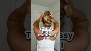 This Messy Bun All Summer Long! #messybun #hairhack #messybuntutorial