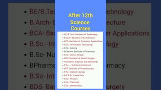 After Plus Two Science || Courses || @educationalupdates-c5o