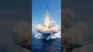 🚀 Rocket Launched from Aircraft Carrier!? This Insane Scene Will Blow Your Mind!🔥#short#ShipLaunch