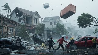 Chaos in Vietnam Today! Giant Storm Like a Typhoon Destroy Homes, Cars in Hanoi