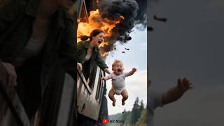 Hero Cat Saves Baby from a Burning Train!