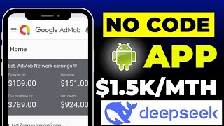 Create A $5k Android & IOS APP With Google Admob - NO CODING 🚀