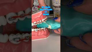 ICE CREAM FRUIT ROLLUPS VS BRACES 🦷 ORTHODONTIST TRIES AND REACTS ASMR CRUNCHY TEETH
