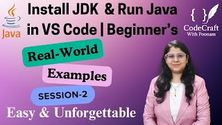 Install JDK & Run Java in VS Code (2025) | Write Your First Java Program! | CodeCraft with Poonam