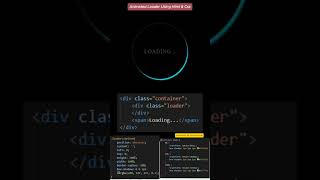Animated Loader using html and css | #html #css #javascript #codevik #coding #programming