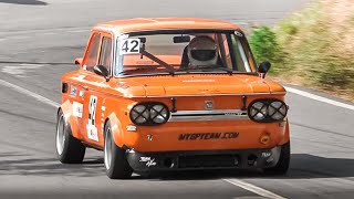 NSU 1200 TT (Typ 67c) in action on hillclimb w/ screaming inline-4 engine!
