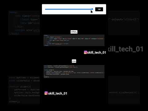 Interactive Range Slider with Percentage | HTML & CSS Code Tutorial 🤔 #shorts #coding
