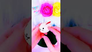 Egg shell to make small rabbit  #handmade #recycling #forkids #easydiys #creativehandmade #kidsdiy #