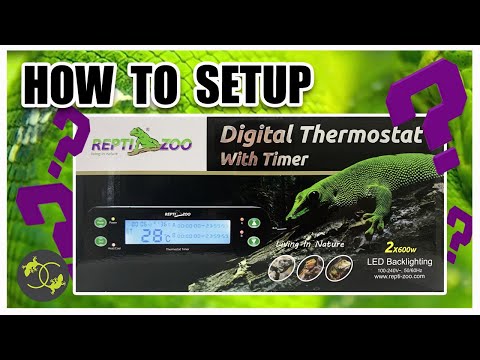 ReptiZoo THC10 - How To Setup a ReptiZoo Digital Thermostat with Timer - Cookies Critters - 2020