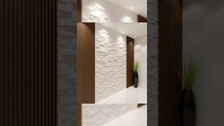 Modern Wall Decoration Ideas 2025 🔥 | 3D Panels, Wood Slats & Floating Units #shorts