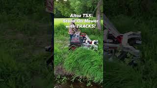 Altoz TSX Stand-On Mower with Tracks | Stand-on safety with track stability. #altoz #safety #mower