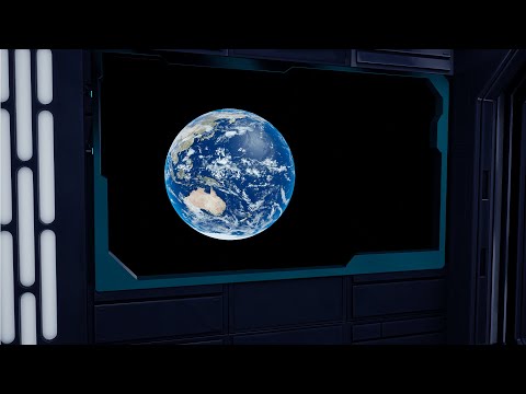 Earth from space. CGI recreation.