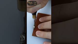 Making compact leather wallet 🧵 Free PDF pattern! #freepdf #pdfpattern #leathercraft #leather