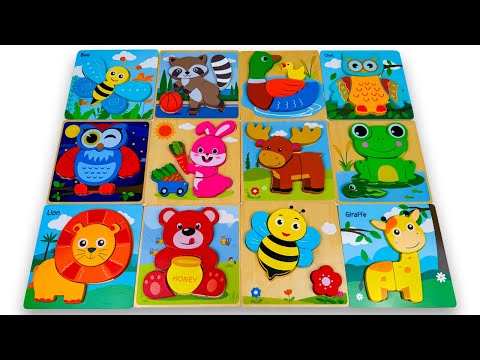 Best Learn Shapes with Animals Shape Matching Puzzle | Preschool Toddler Learning Kids Toy Video