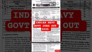 INDIAN NAVY GOVT JOBS OUT 2025 #exampreparation #governmentjobs #studytime #govtjobs#admitcard#live