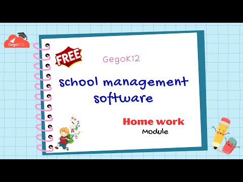 How to Assign a Homework Using Our gegok12 Free Open Source School Management Software– Step-by-Step