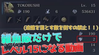 【垂れ流し】ボスと潜在する力を落とす敵を倒さずにレベル15になる動画：鉄の目ソロ【ELDEN RING NIGHTREIGN】