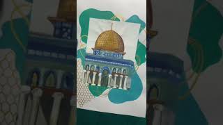 🇵🇸Dome of the rock❤️Tell me which painting should I make after this❤️😇#istandwithpalestine#subscribe