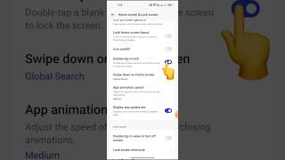 How To Enable Double Tap Screen On Off ||#shor  #viralshort