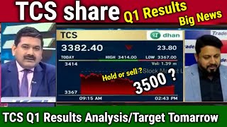 TCS share news today,Q1 Results 2026 Update Anil Singhvi/tcs share Result analysis,target tomorrow