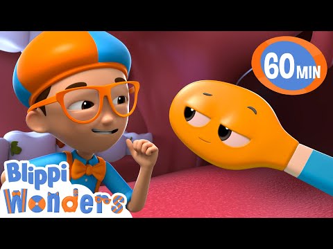 Blippi inspects some dirty teeth  | Blippi Wonders Educational Videos for Kids