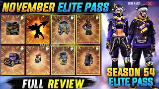 NOVEMBER ELITE PASS FREE FIRE 2022 || FREE FIRE NOVEMBER  ELITE PASS