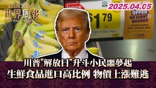 川普"解放日"升斗小民噩夢起 生鮮食品進口高比例 物價上漲難逃 #TVBS文茜的世界周報 20250405