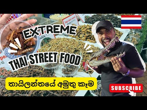 Extreme Thai street food 🇹🇭 තායිලන්තයේ අමුතු කෑම #thailandstreetfood #travelthailand