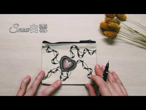 #ZIA  #Zentangle gem手繪禪繞寶石零錢包