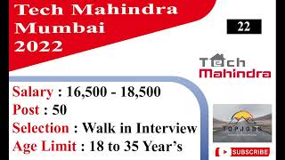 Tech Mahindra Hiring | Tech Mahindra Job Vacancy
