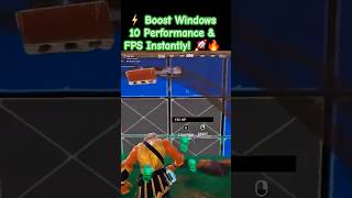 Boost Windows Performance & FPS Instantly! 🚀🔥#Windows10 #SpeedUpPC #BoostFPS #PCPerformance