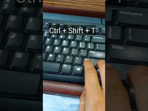 How to open closed tap on Chrome #keyboardshortcuts #shorts