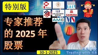 KS看股- 特别版 - 30-1-2025 💥专家推荐的 2025 年股票💥 UUE SCGBHD PEKAT AME MNHLDG GAMUDA HLBANK YTLCORP